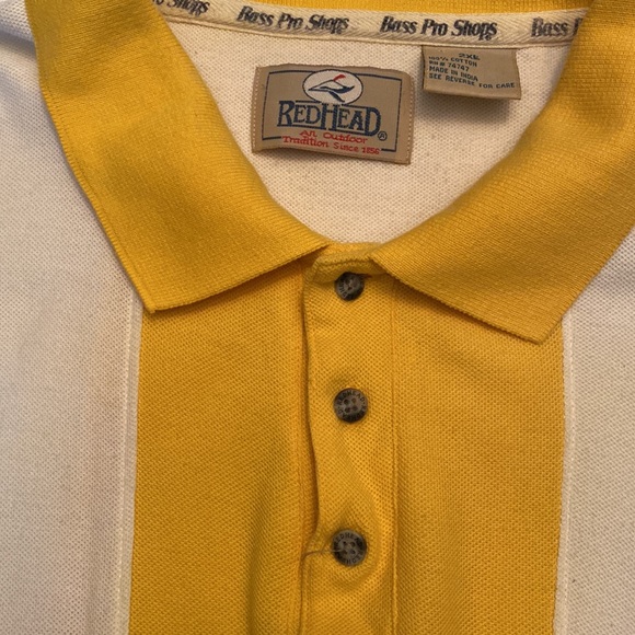 RedHead Other - RedHead vintage men’s polo sz 2XL striped yellow black & white. VGUC